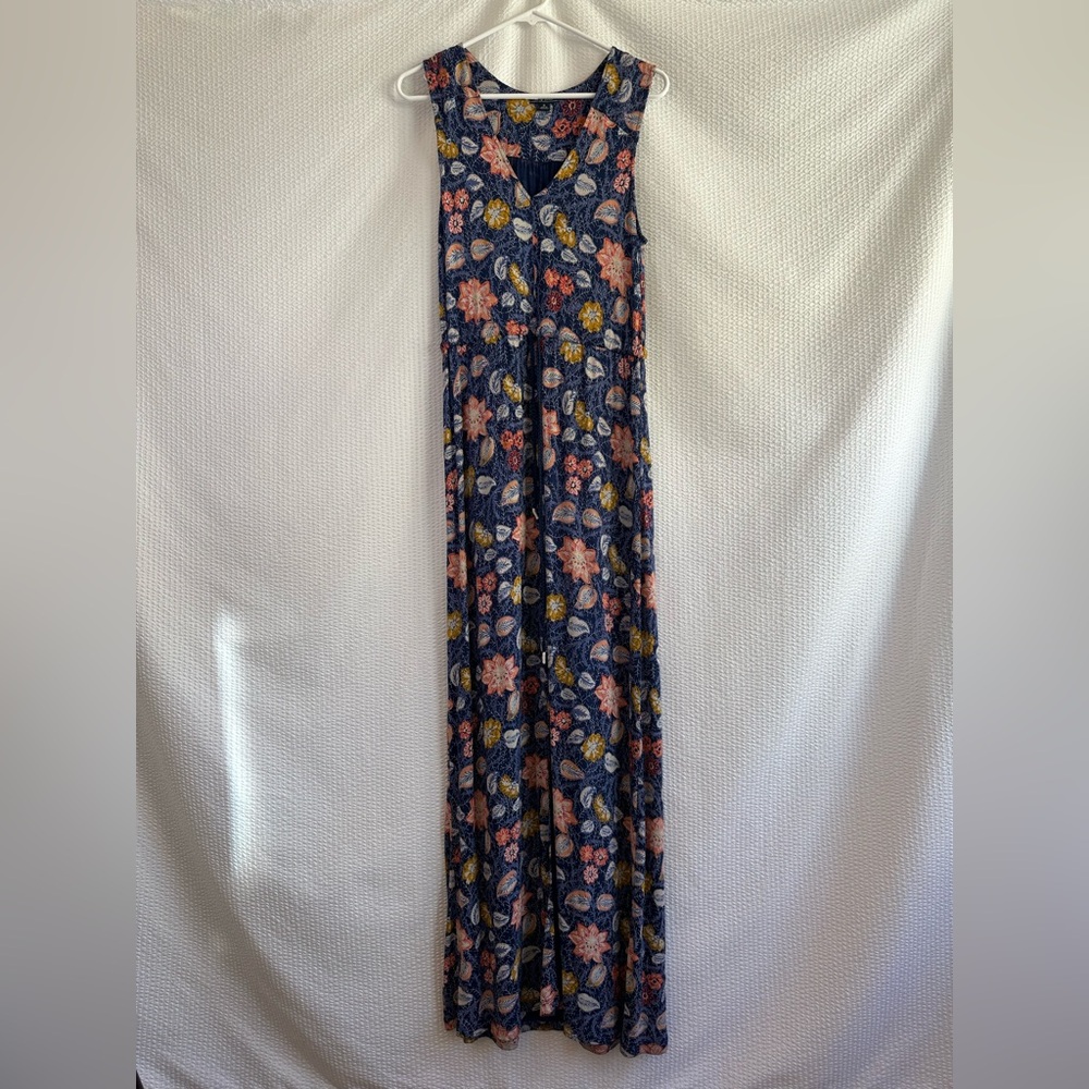 Lucky Brand Women’s Floral Blue Maxi Dress Size: Small